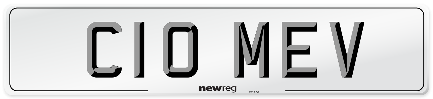 C10 MEV Number Plate from New Reg